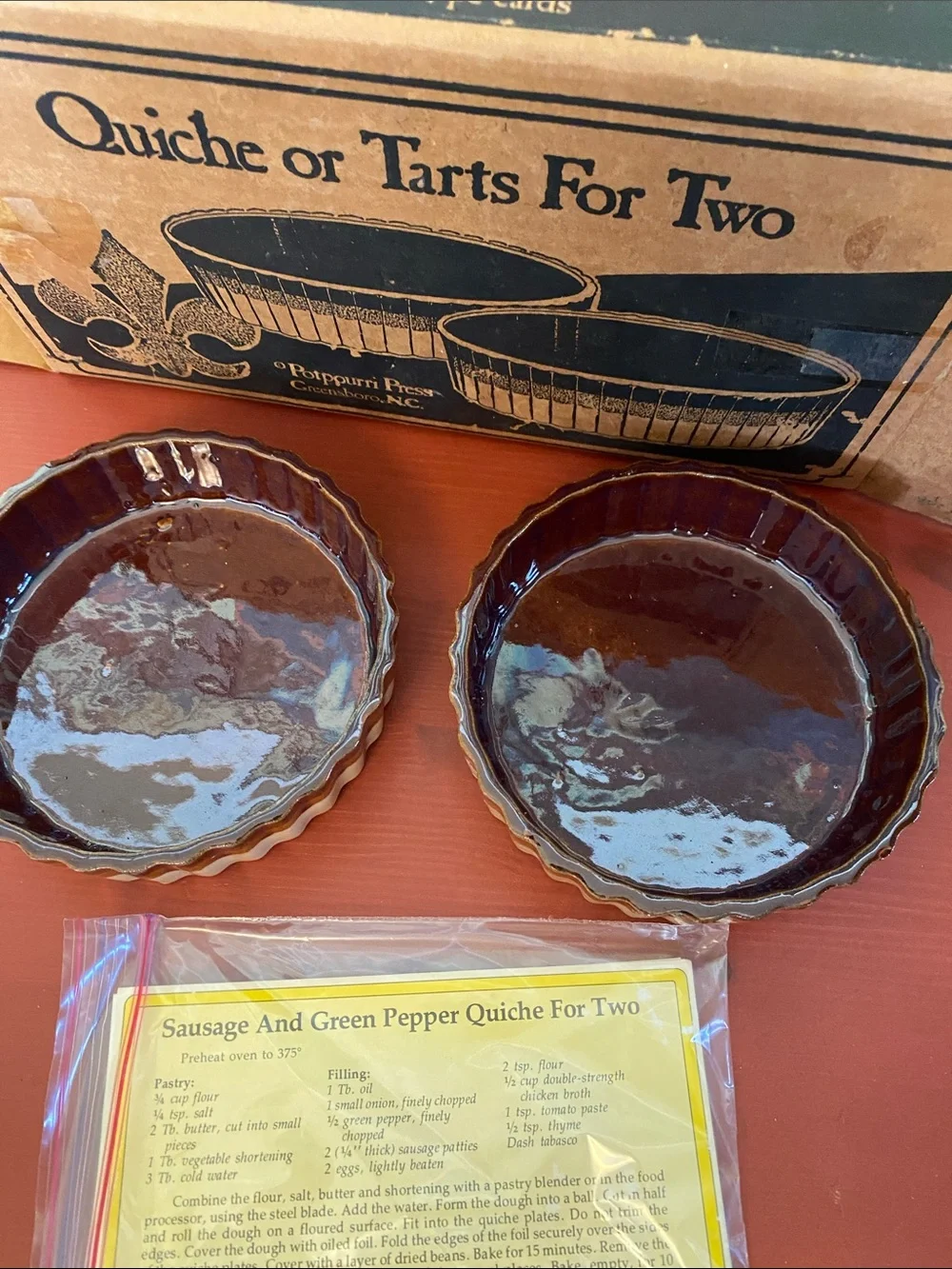 Potpourri Press Brown Ceramic Tart Pans – Set of 2
